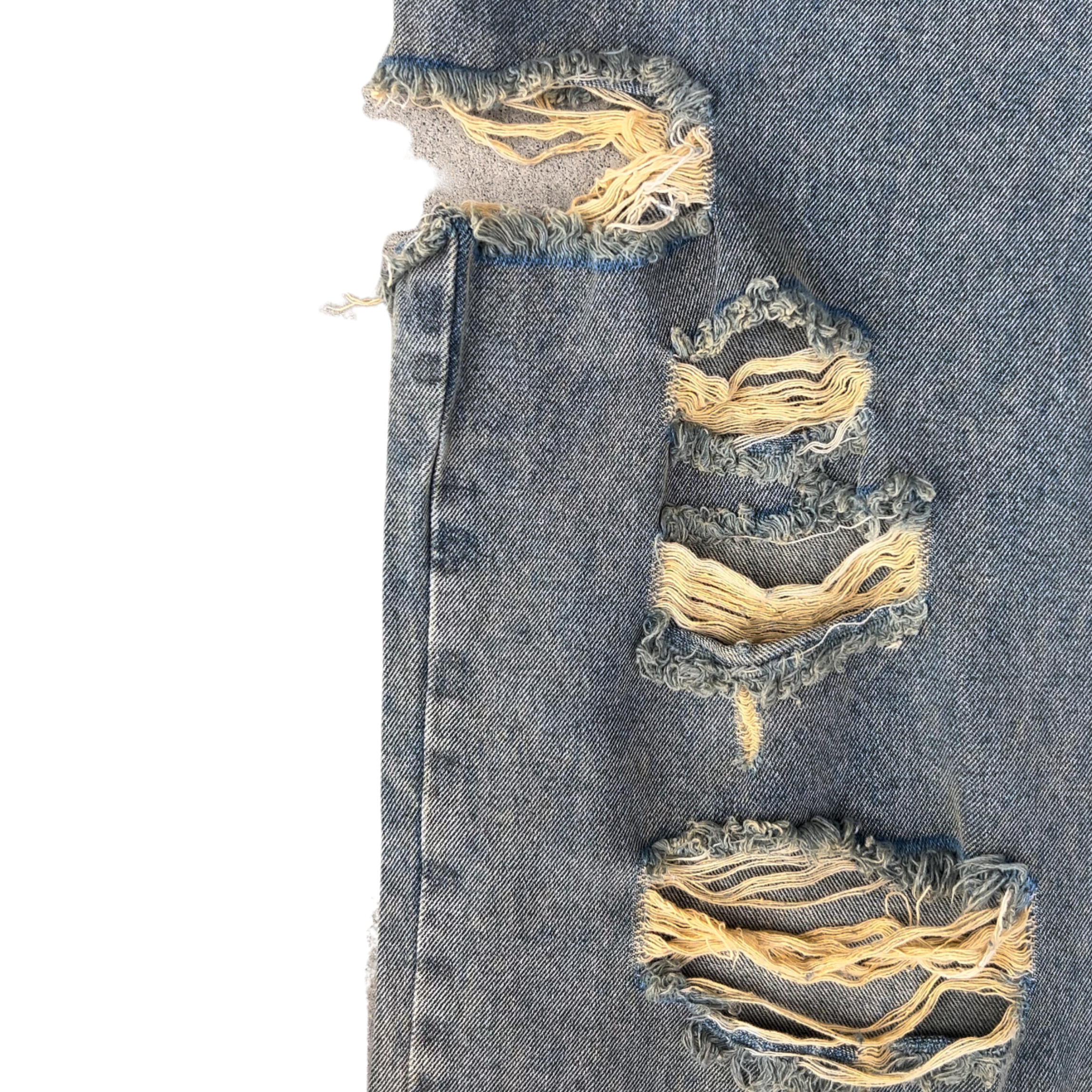 'Shredded' Distressed Wide Leg Flare Jeans